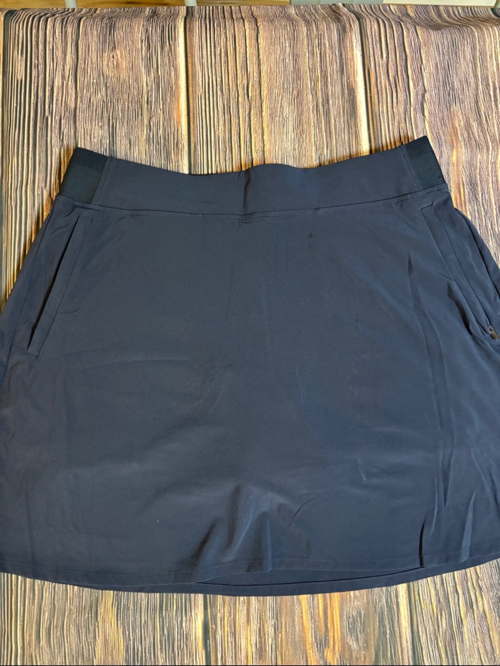 Athleta Black Active Skort with Side Pockets Navy (0061)